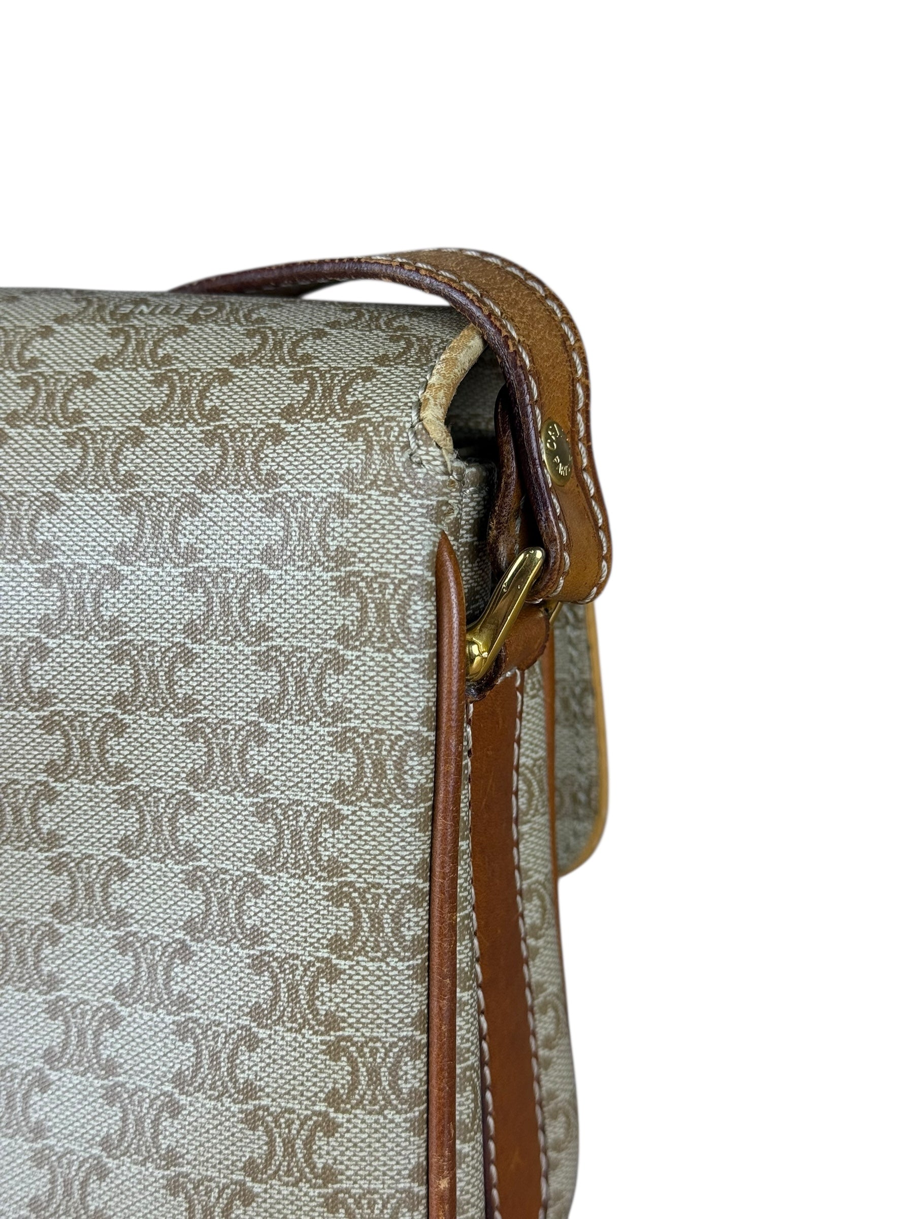 Celine Vintage Macadam Canvas Crossbody Bag