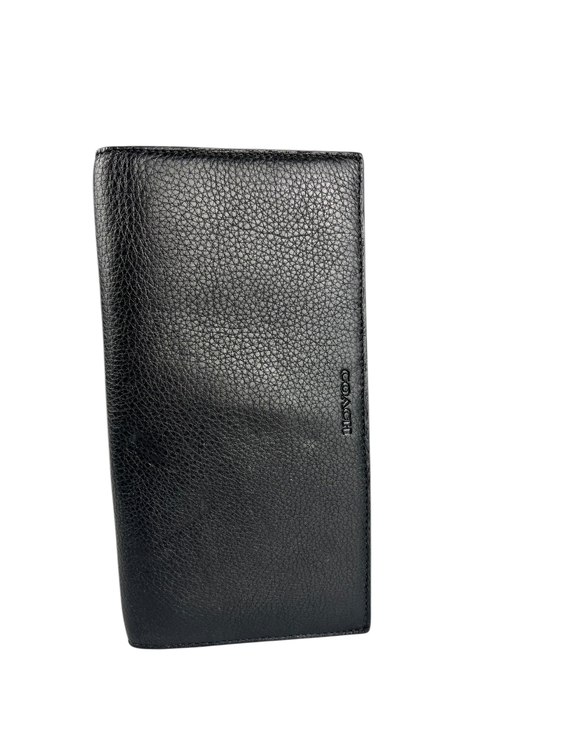 Coach Black Leather Long Wallet