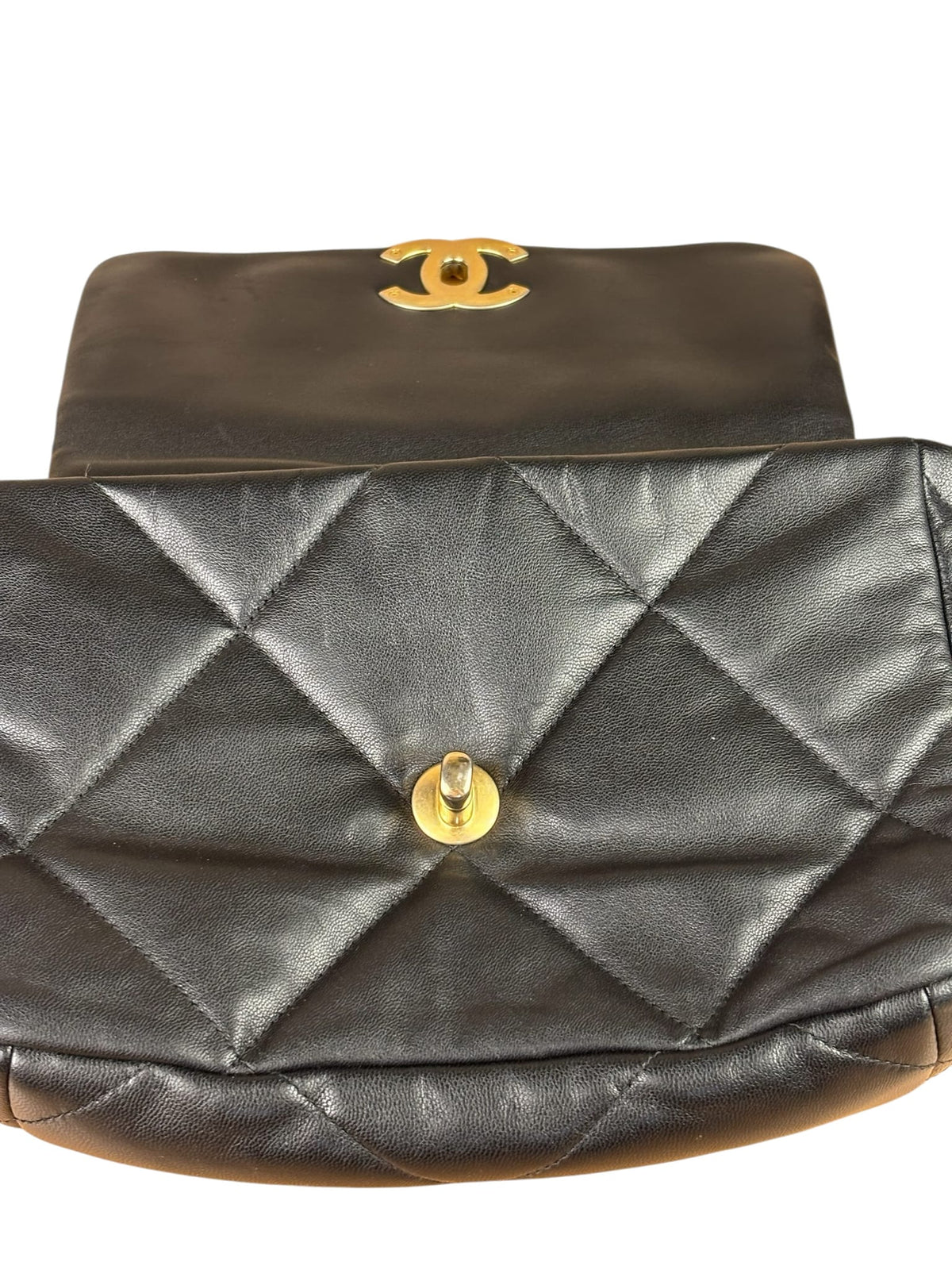 Chanel Black Quilted Lambskin CC 19 Flap Bag 2019