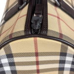 Burberry Leather Trim House Check Small Speedy Handbag