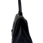 Balenciaga Black Leather Hourglass Handbag