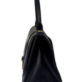Balenciaga Black Leather Hourglass Handbag