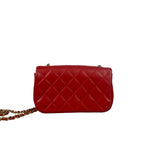 Chanel Red Lambskin Timeless Small Shoulder Bag 2017