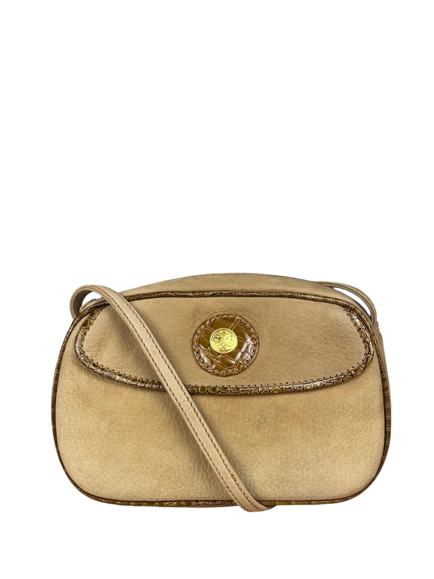 Fendi Vintage Brown Janus Crossbody Bag