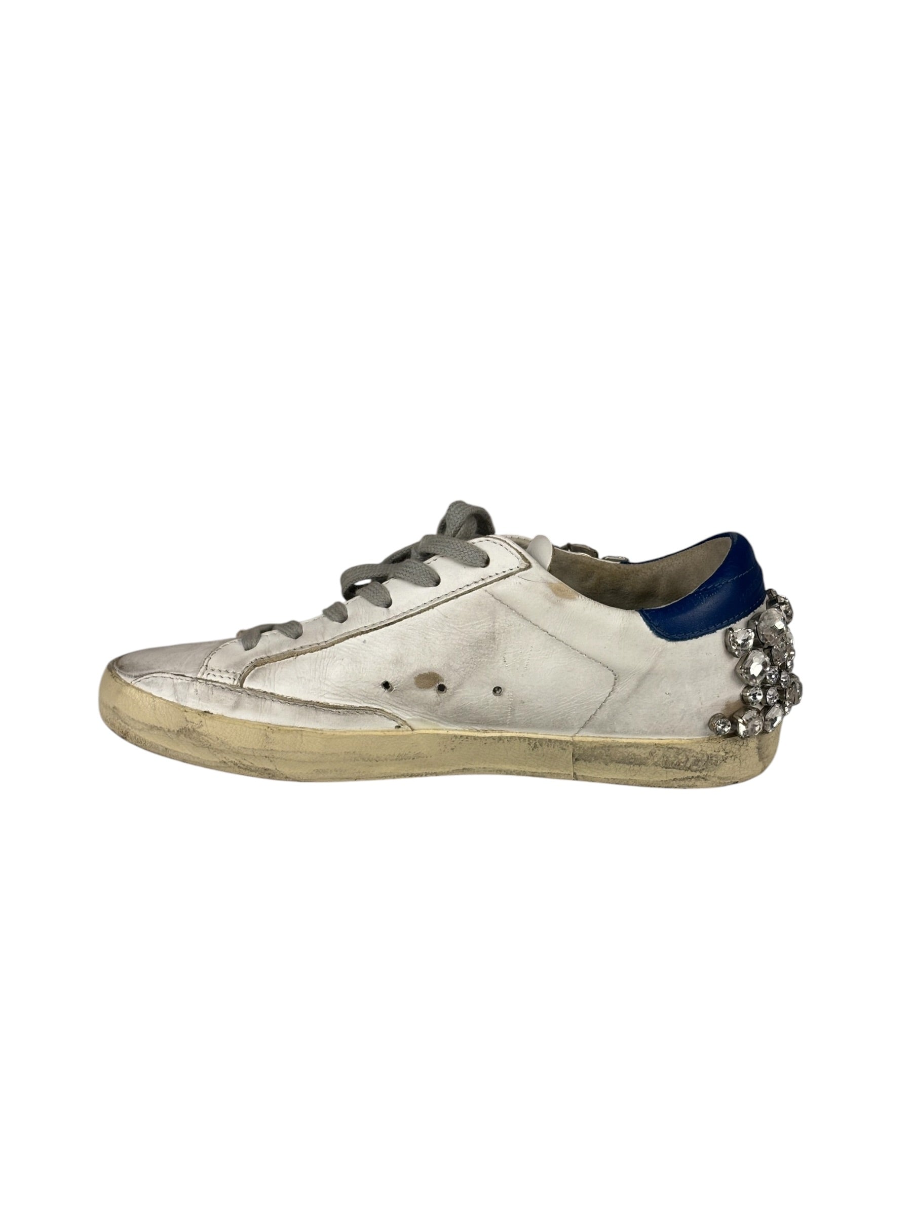 Golden Goose Superstar Sneakers Crystal Embellishments