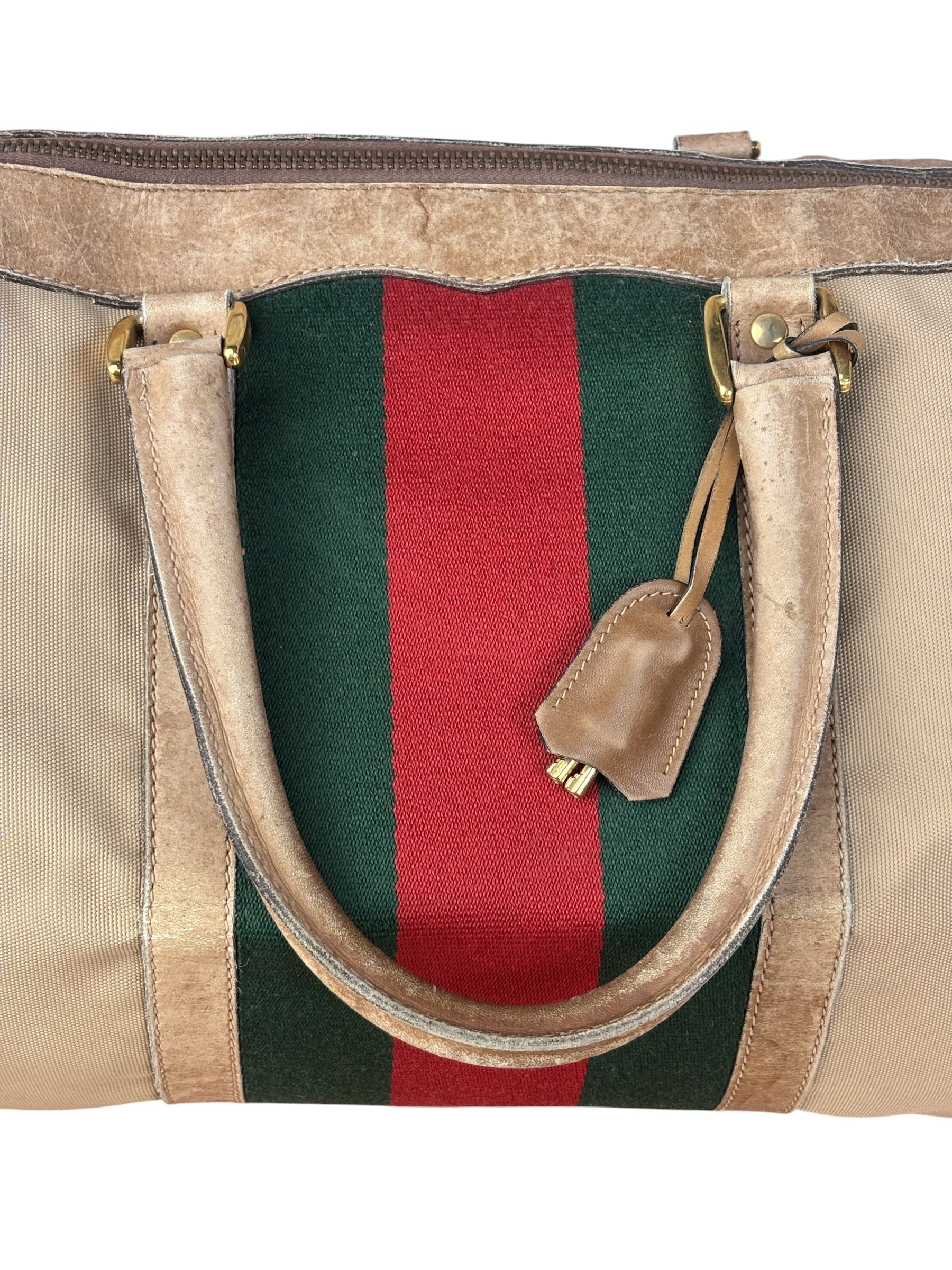 Gucci Vintage Canvas Duffle Bag