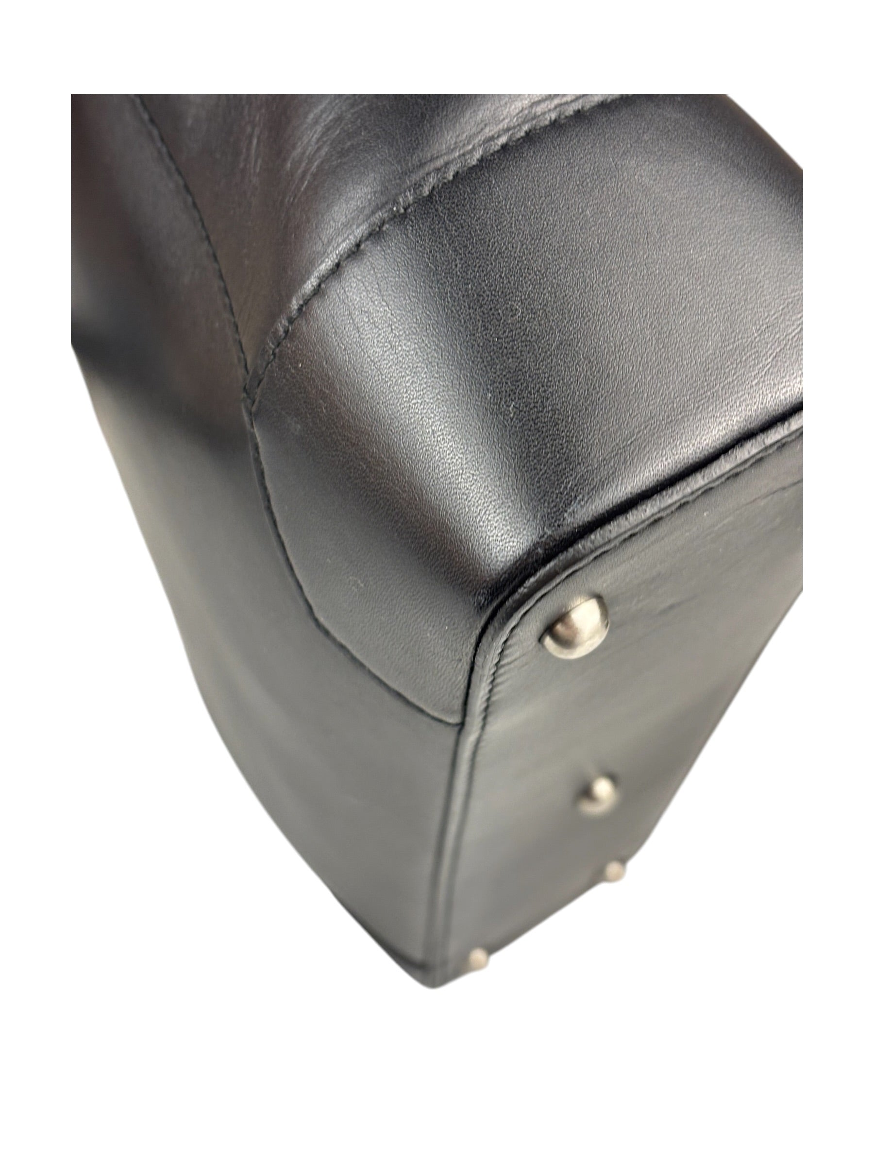 Burberry Black Leather Hobo Bag