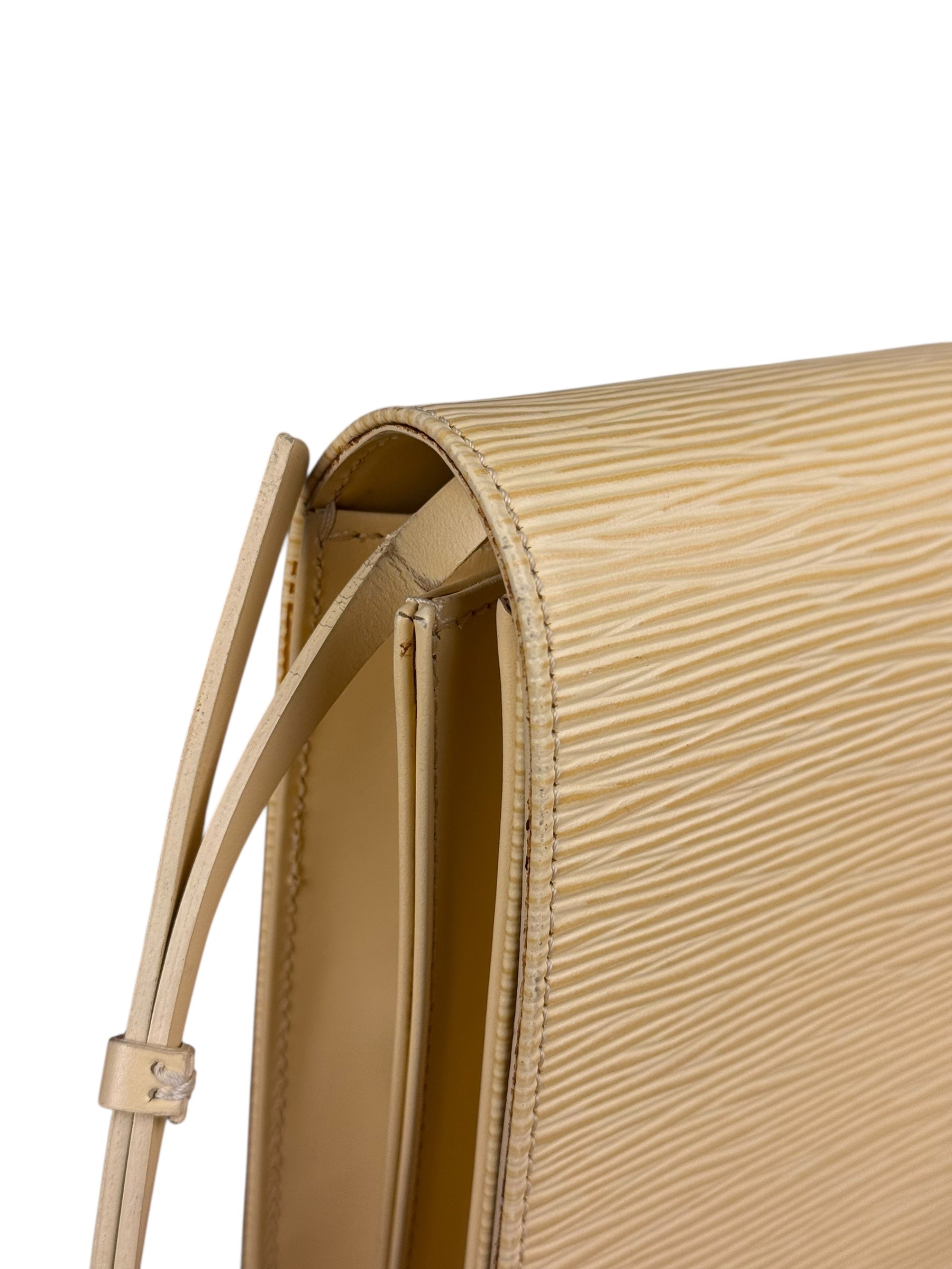 Louis Vuitton Vintage Yellow Epi Biarritz Shoulder Bag