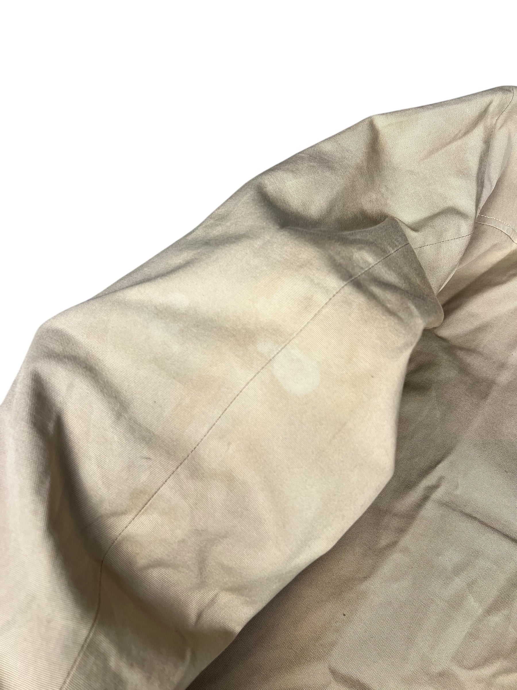 Prada Khaki Button Down Jacket Leather Lining