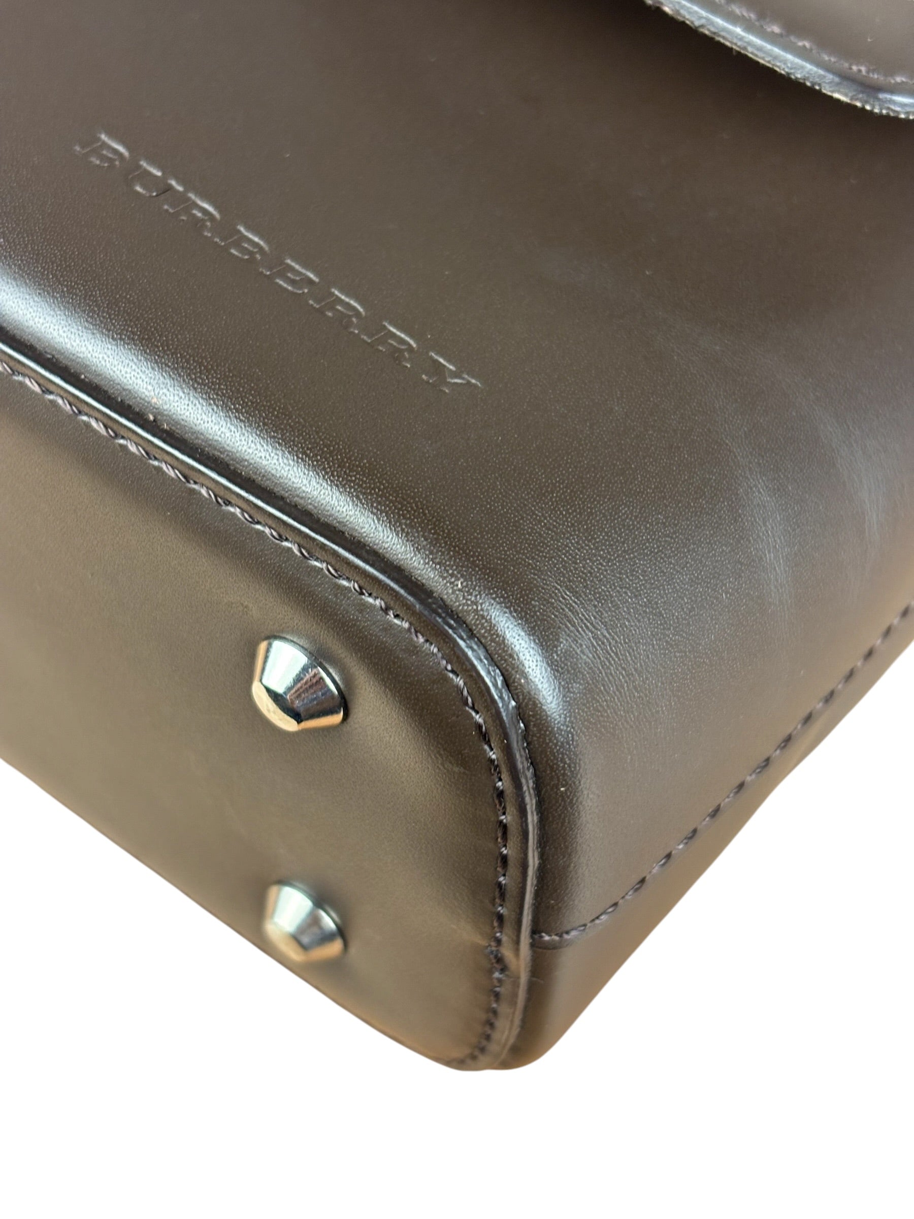 Burberry Brown Leather Shoulder Bag