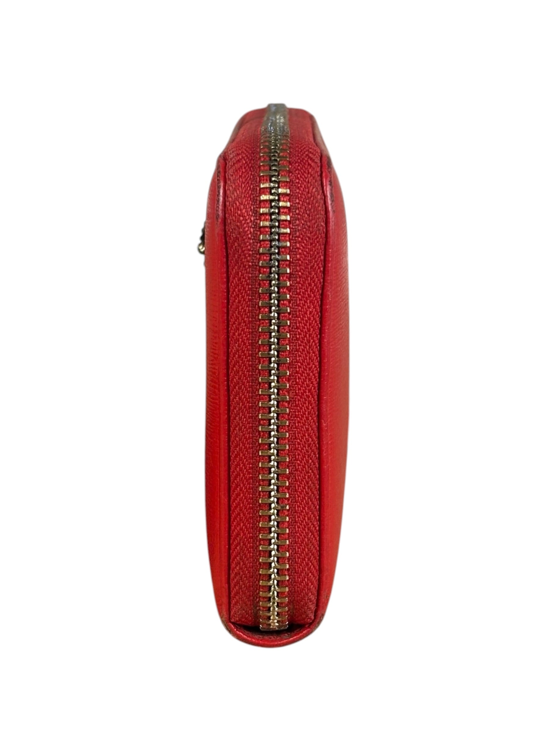 Vivienne Westwood Red Long Zip Orb Wallet