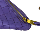 Bottega Veneta Purple Leather Nano Pyramid Pouch