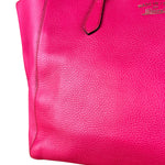 Gucci Hot Pink Pebbled Leather Swing Tote
