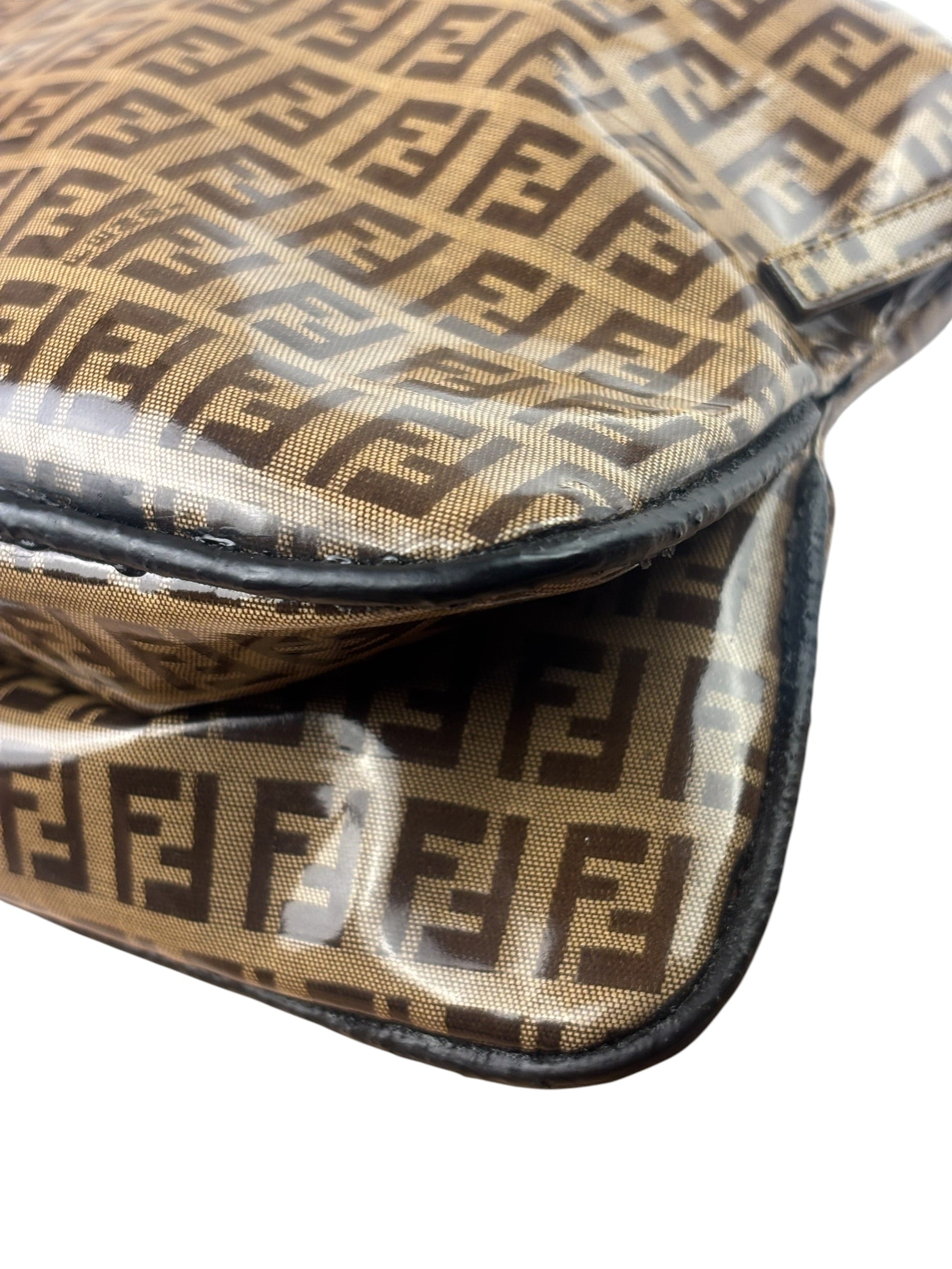 Fendi Brown PVC Zucca Baguette