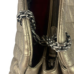 Chanel Metallic Gold Quilted Caviar Just Mademoiselle Bowling Bag 2010