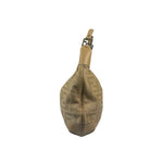 Fendi Beige Leather Trim Woven Hobo Bag