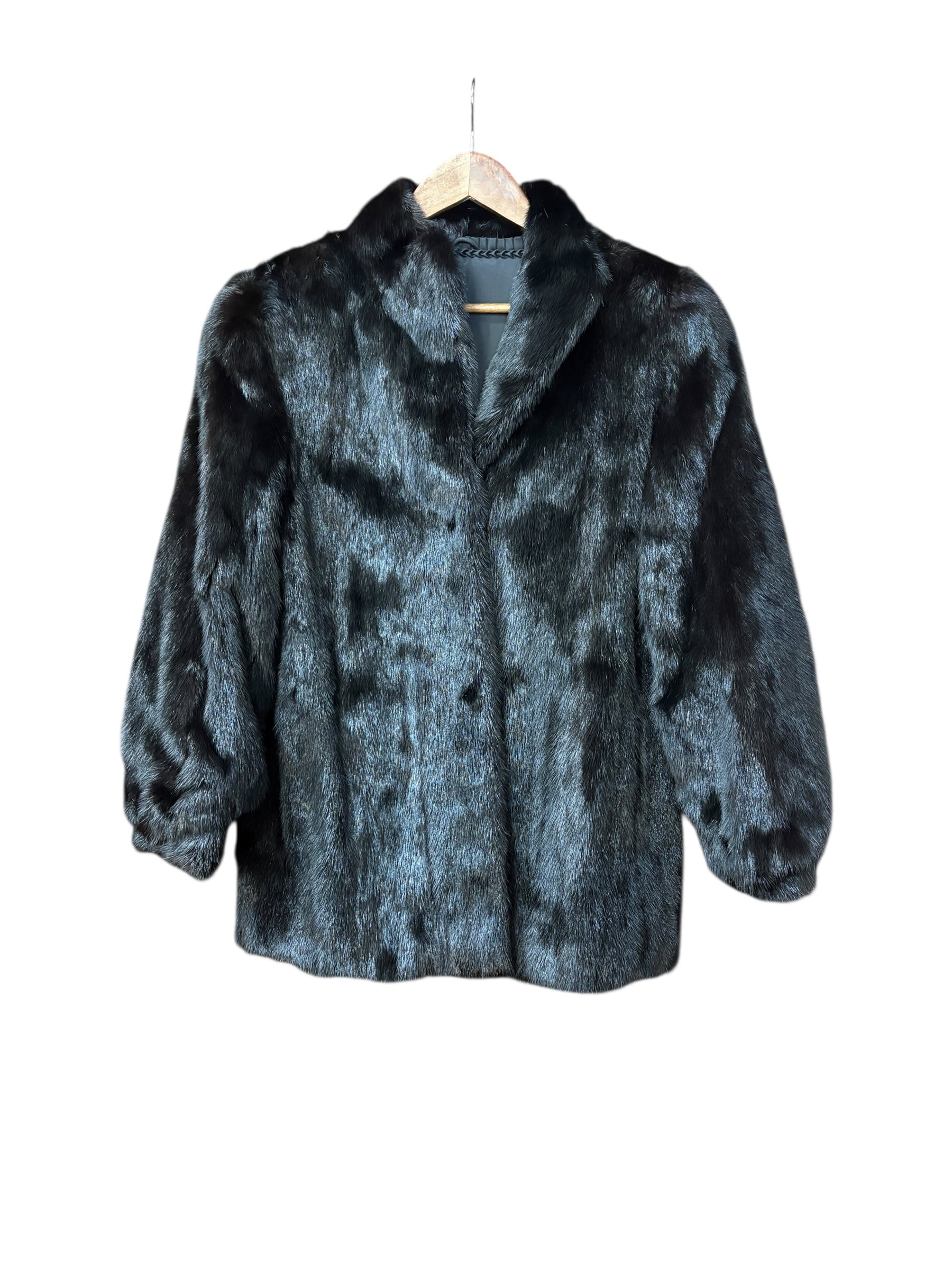 Vintage Black Mink Fur Coat