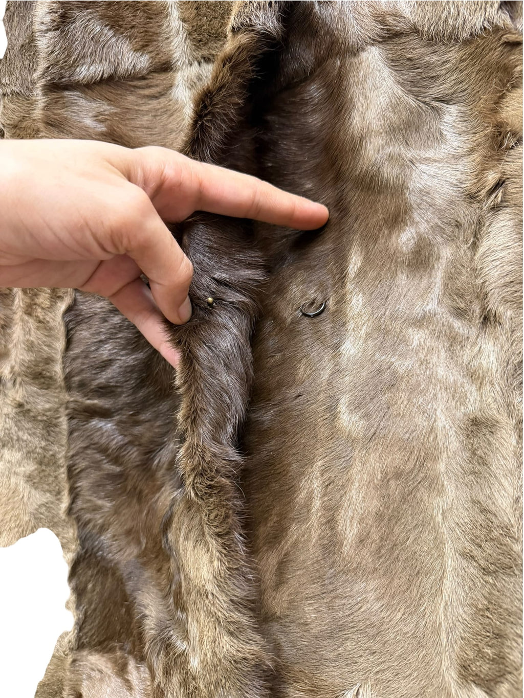 Vintage Mink Trim/Persian Lamb Fur Long Coat