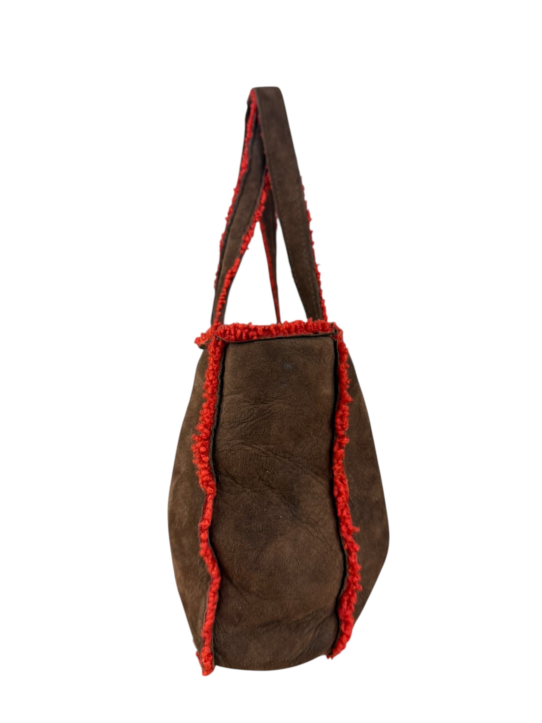 Chanel 1998 Coco Mark Brown Suede Handbag