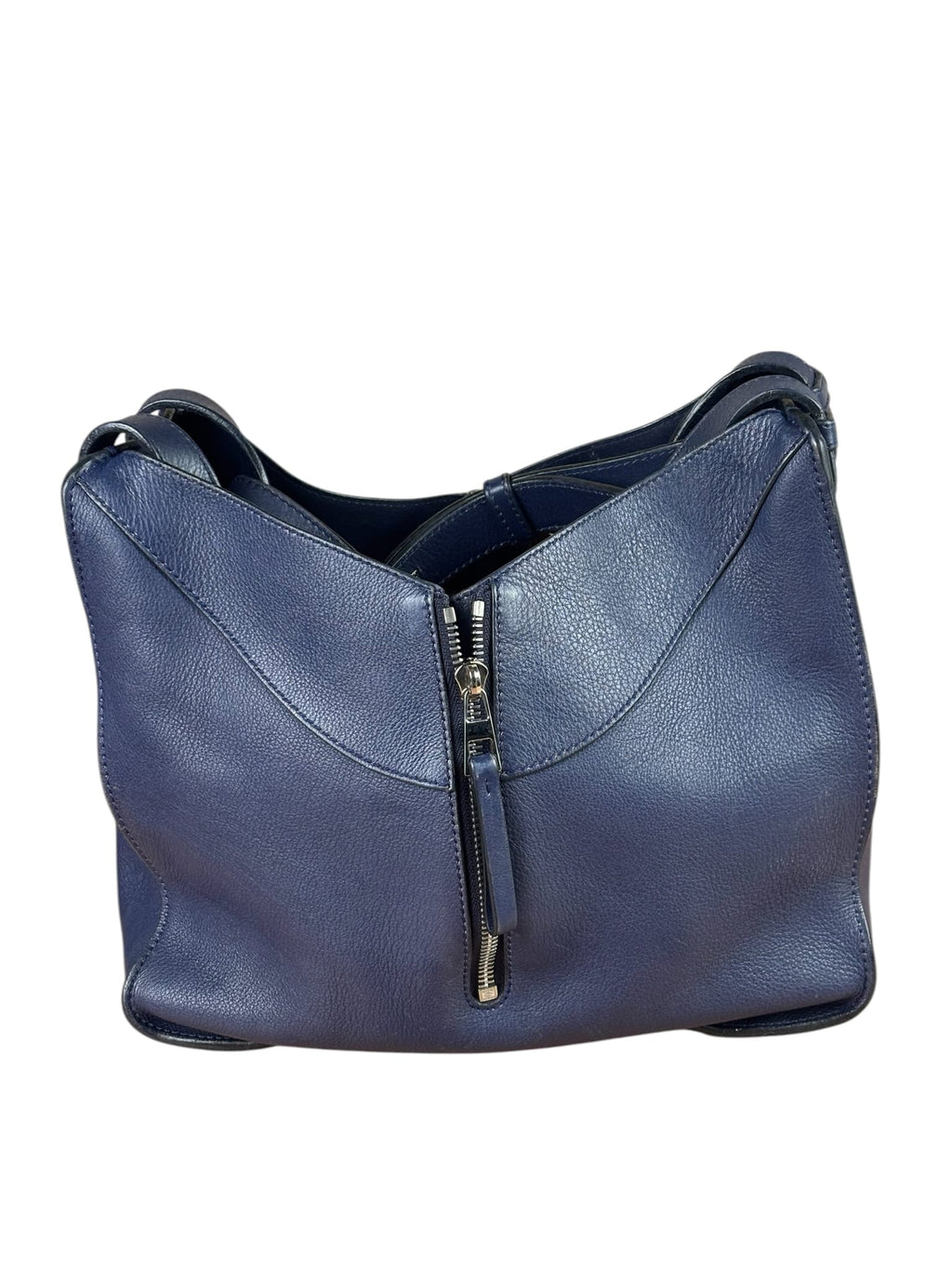 Loewe Navy Leather Hammock Shoulder Bag