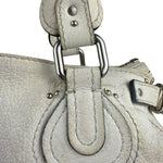 Chloé White Leather Paddington Handbag (Repainted)
