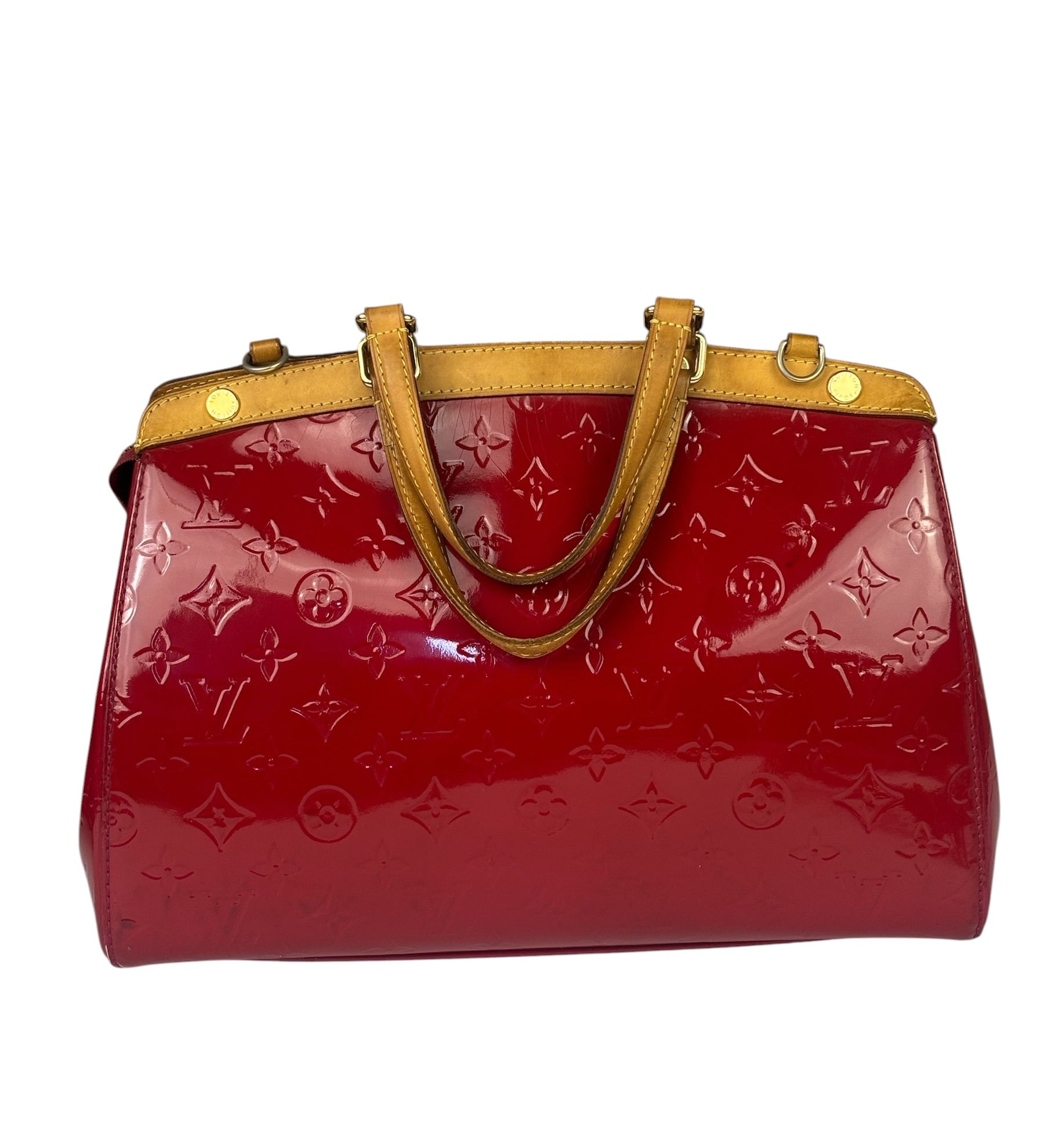 Louis Vuitton Red Vernis Brea Two-Way Bag MM