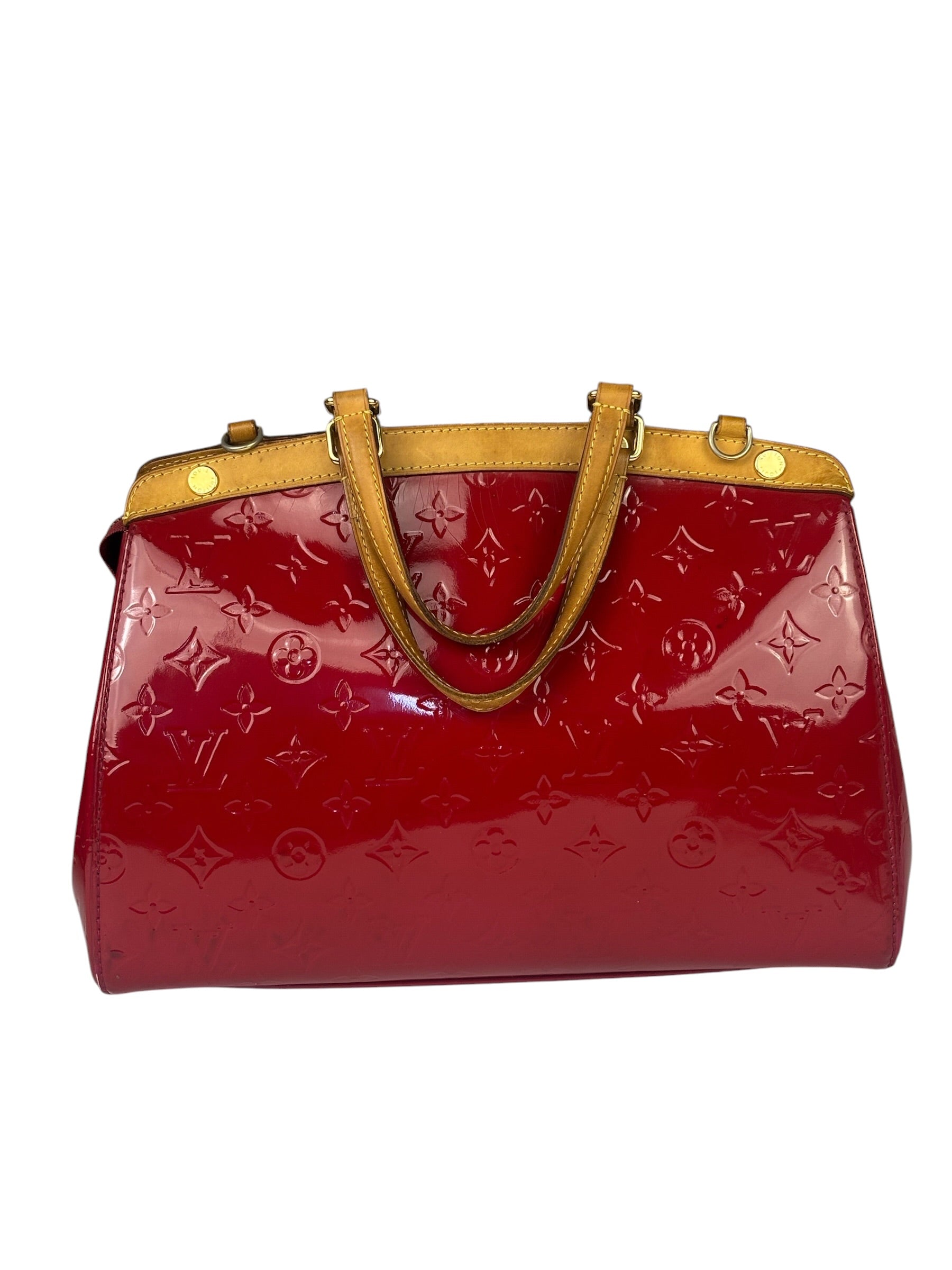 Louis Vuitton Red Vernis Brea Two-Way Bag MM
