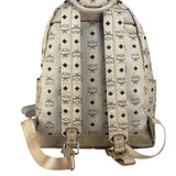 MCM Beige Leather Monogram Medium Stark Backpack