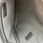 Chanel Chevron Aged Metallic Silver Patent Leather O-Case Clutch 1992