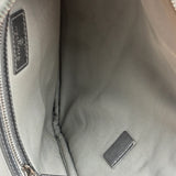 Chanel Chevron Aged Metallic Silver Patent Leather O-Case Clutch 1992