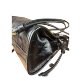 Prada Black Patent Leather Bonnie Medium Two-Way Bag