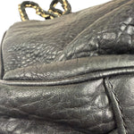 Fendi Black Leather Mia Chain Hobo Bag