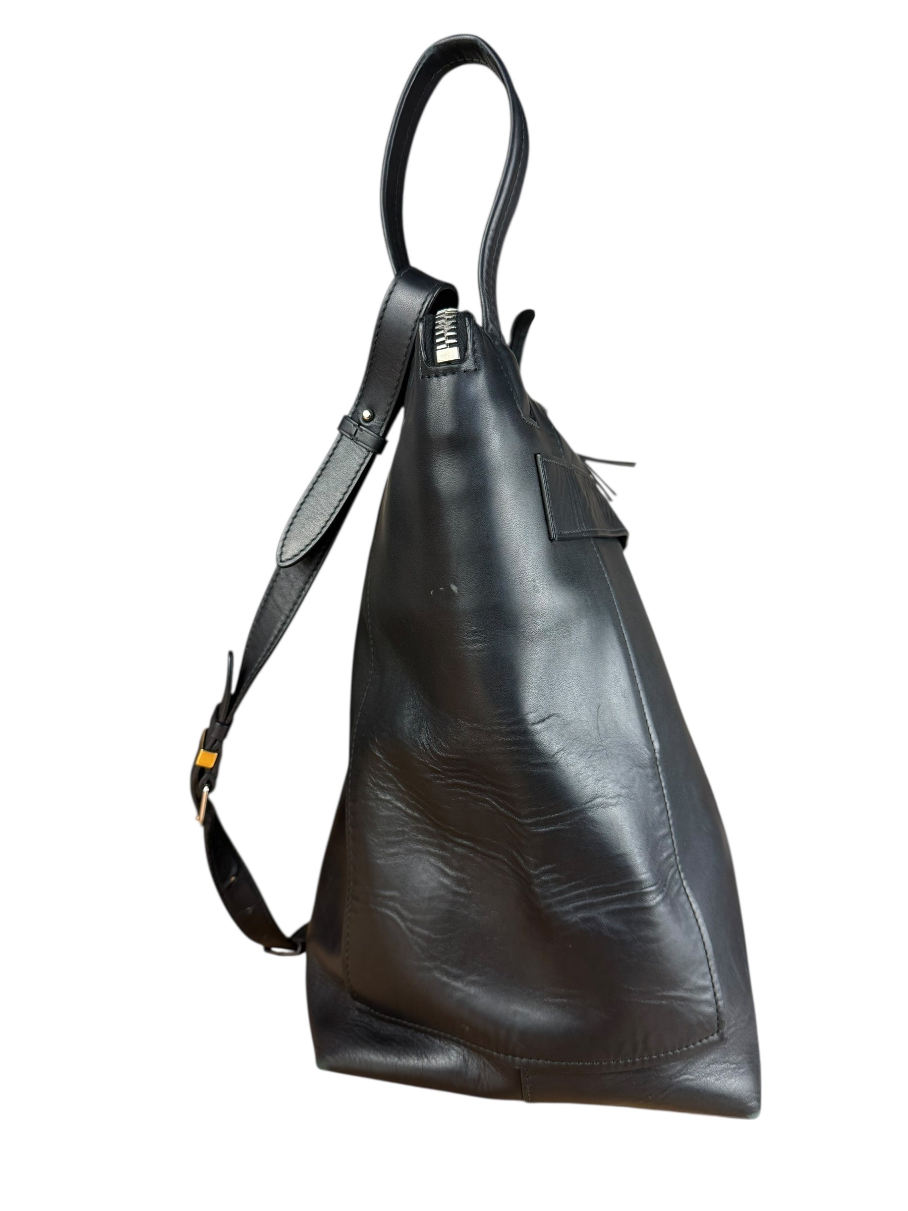 Balenciaga Black Leather Kendall Bucket Bag