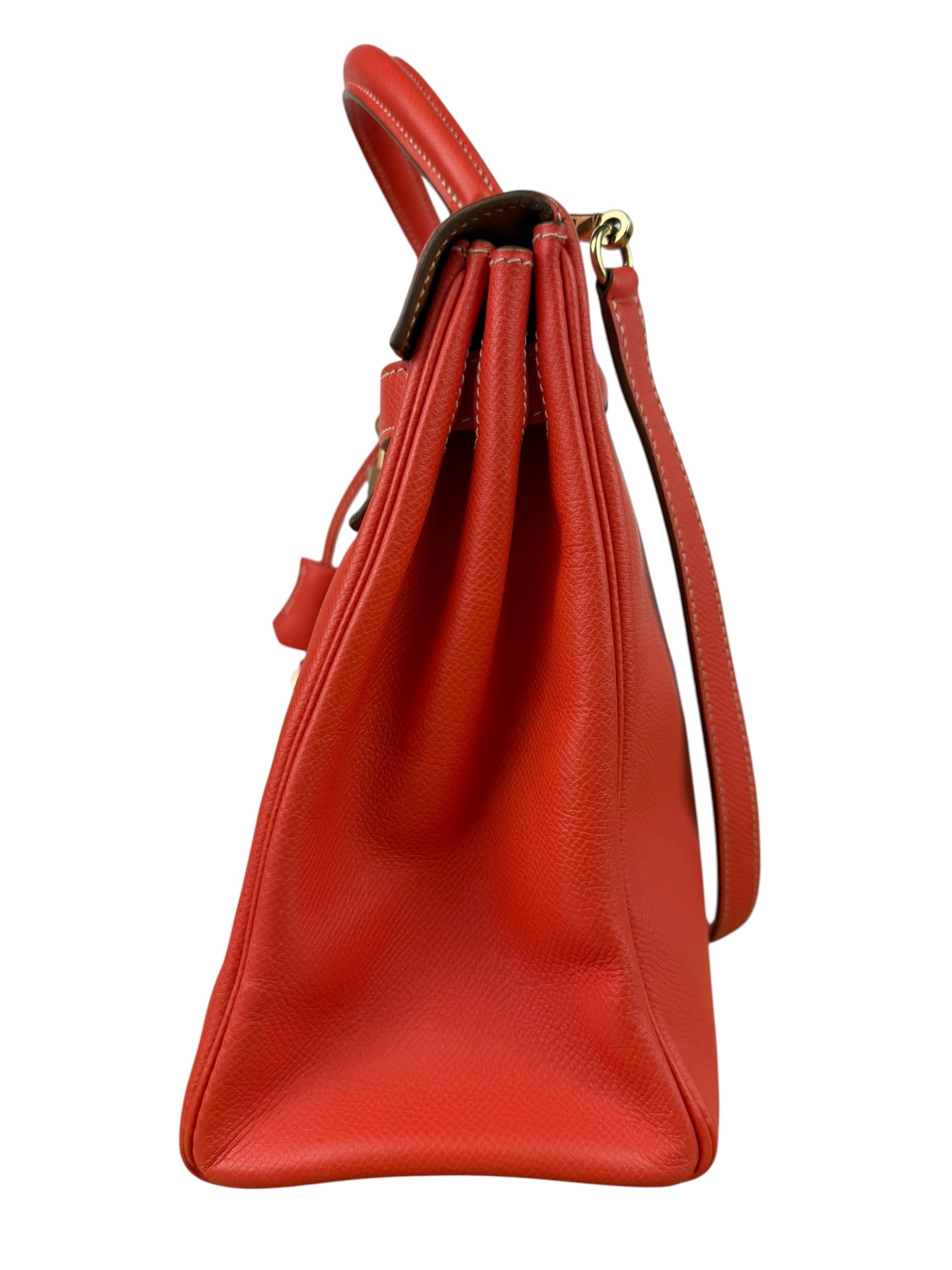 Hermes Coral-Red Epson Casaque Togo Kelly 32