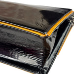 Chanel Black Patent Orange Trim 2.55 Flap 2009