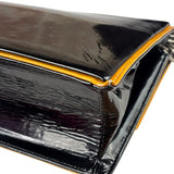 Chanel Black Patent Orange Trim 2.55 Flap 2009