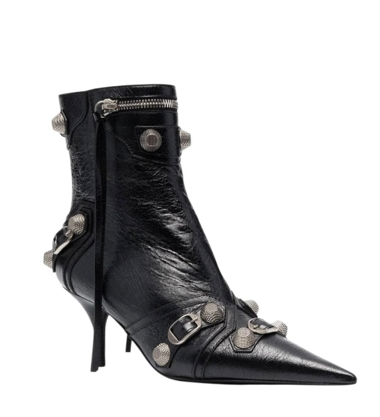 Balenciaga Black Cagole Ankle Boots