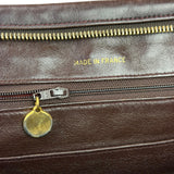 Chanel Burgundy Leather V Stitch Shoulder Bag 1990's