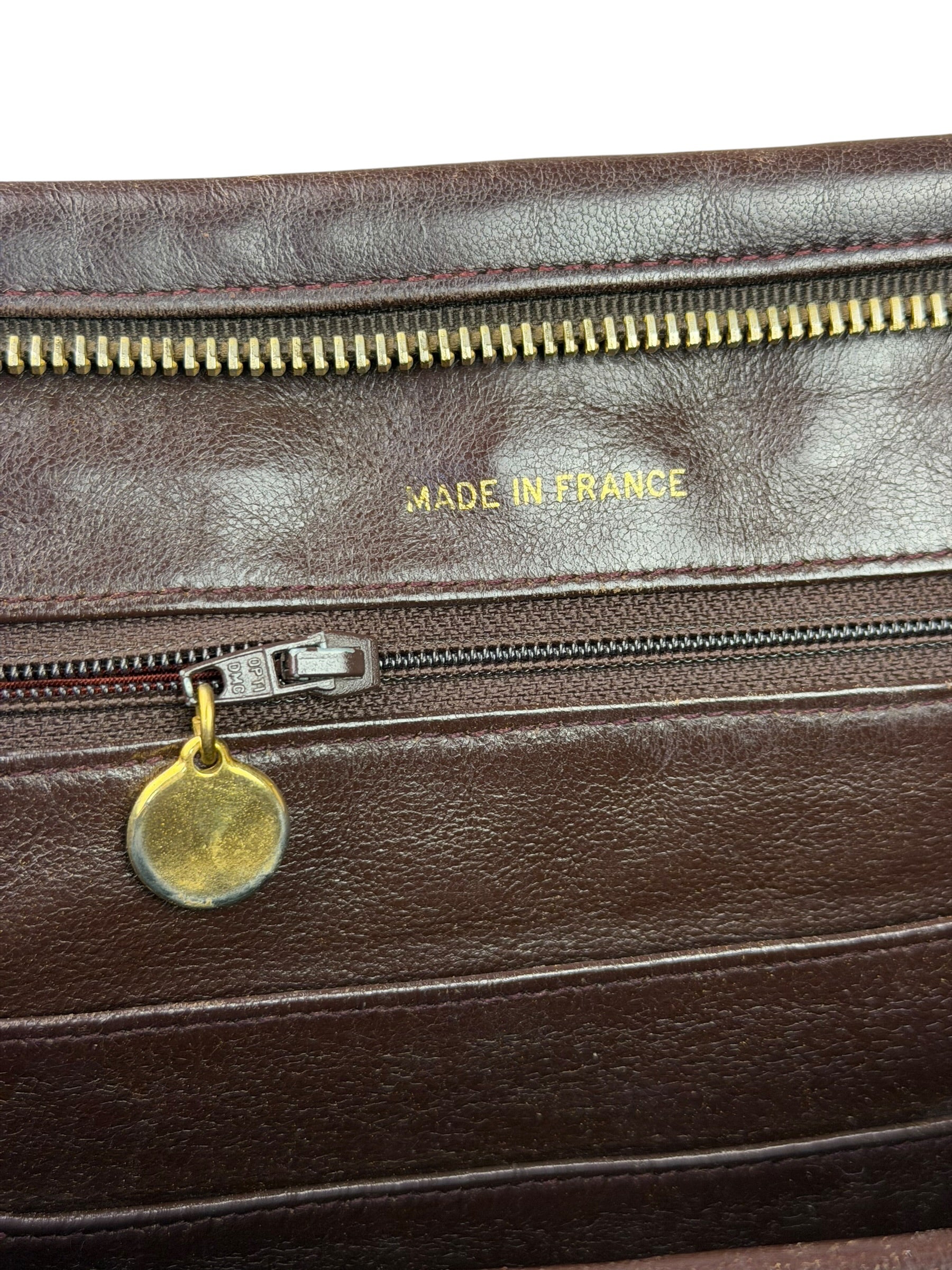 Chanel Burgundy Leather V Stitch Shoulder Bag 1990's