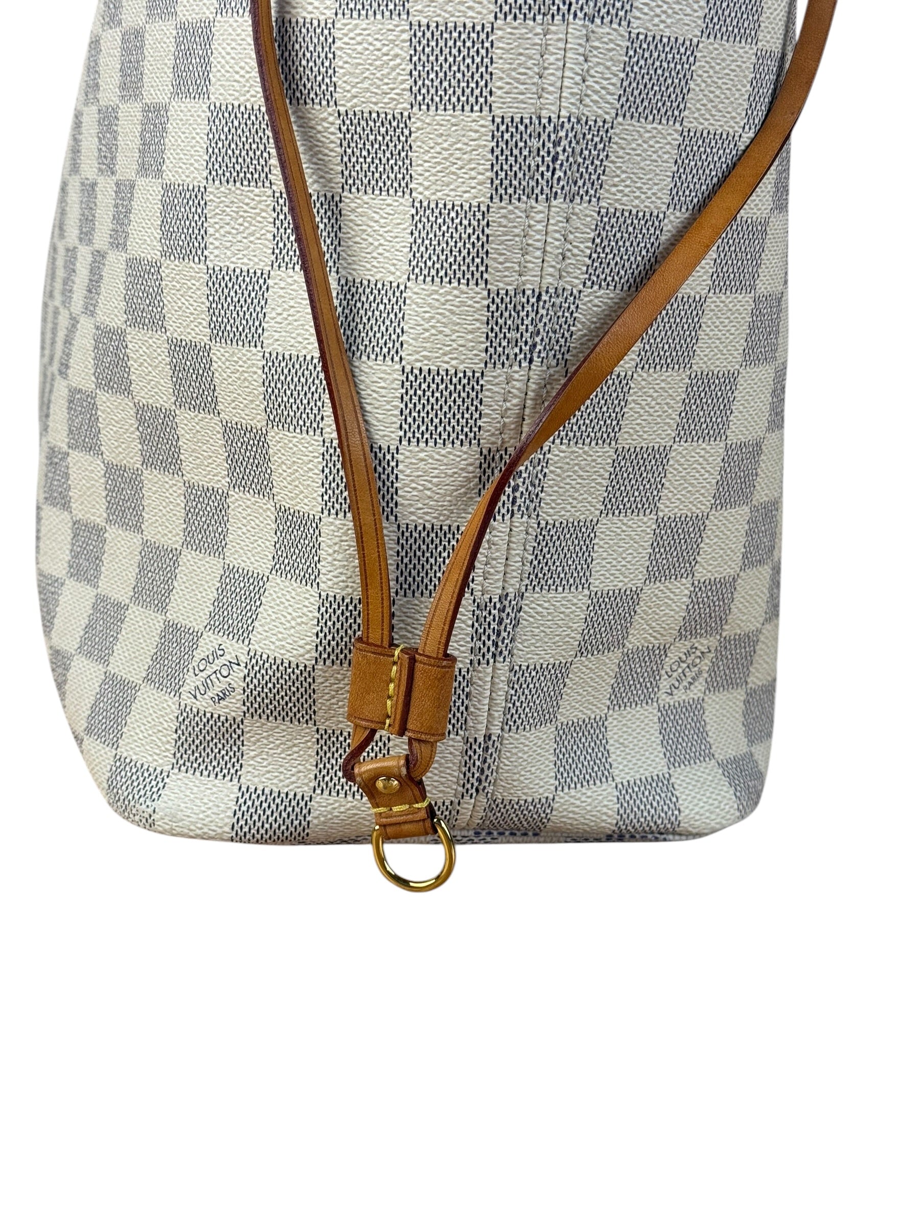 Louis Vuitton Neverfull MM Damier Azure Rose Interior w/ Pouch