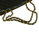 Chanel Black Quilted Leather Chain Flap Bag