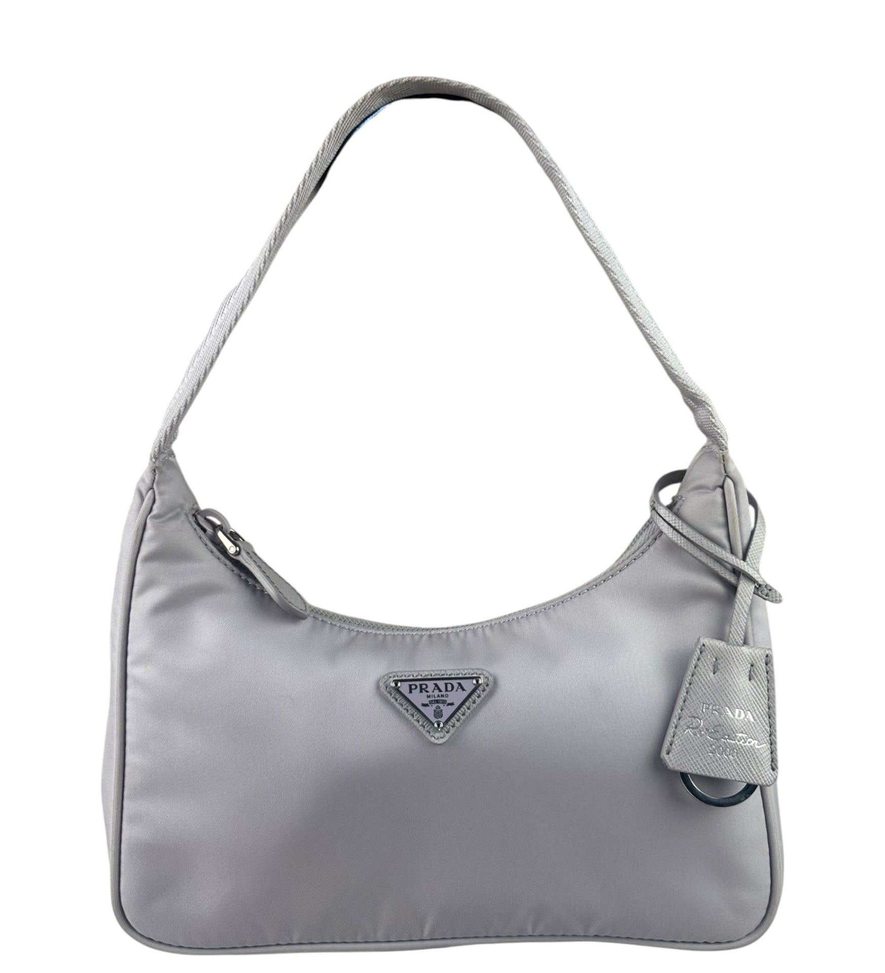 Prada Patel Purple Tessuto Nylon/Leather Trim Re-Edition Pochette 2000