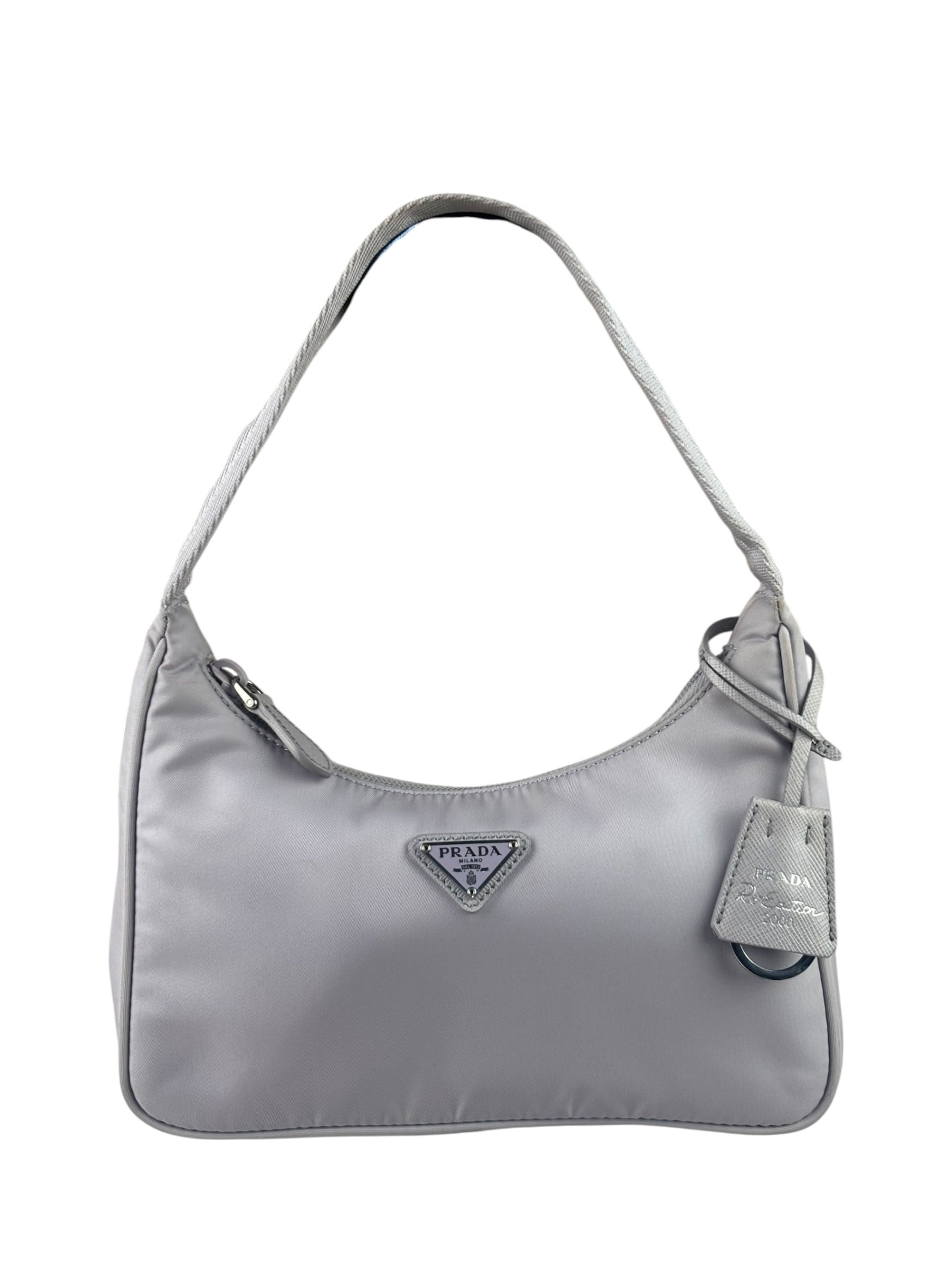 Prada Patel Purple Tessuto Nylon/Leather Trim Re-Edition Pochette 2000