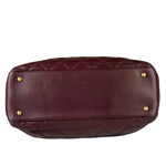 Chanel Bi-Color Burgundy Quilted Soft Elegance Tote 2014