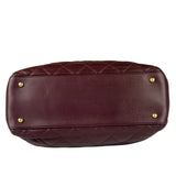 Chanel Bi-Color Burgundy Quilted Soft Elegance Tote 2014
