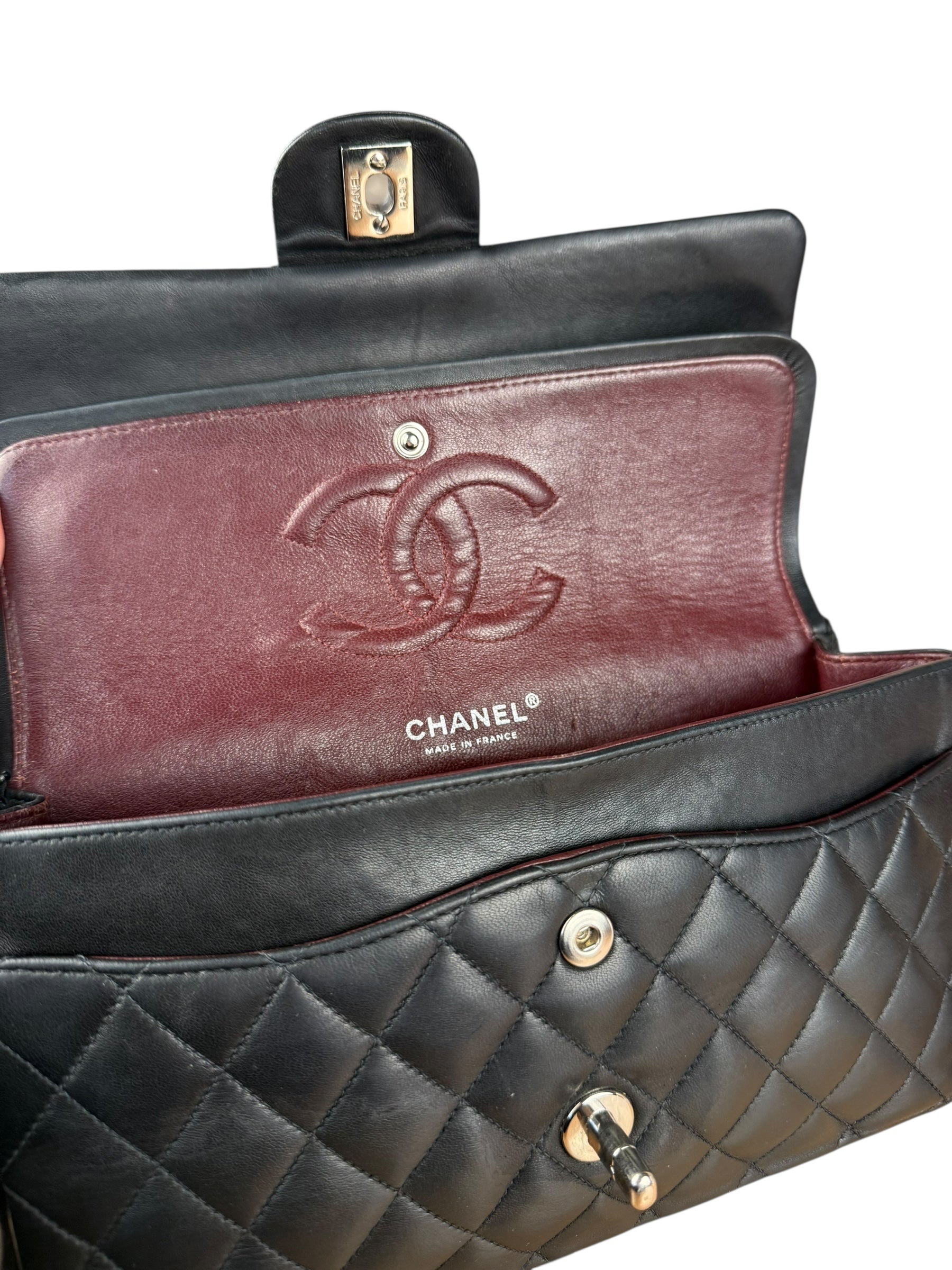 Chanel Classic Quilted Black Double Flap Bag 2003
