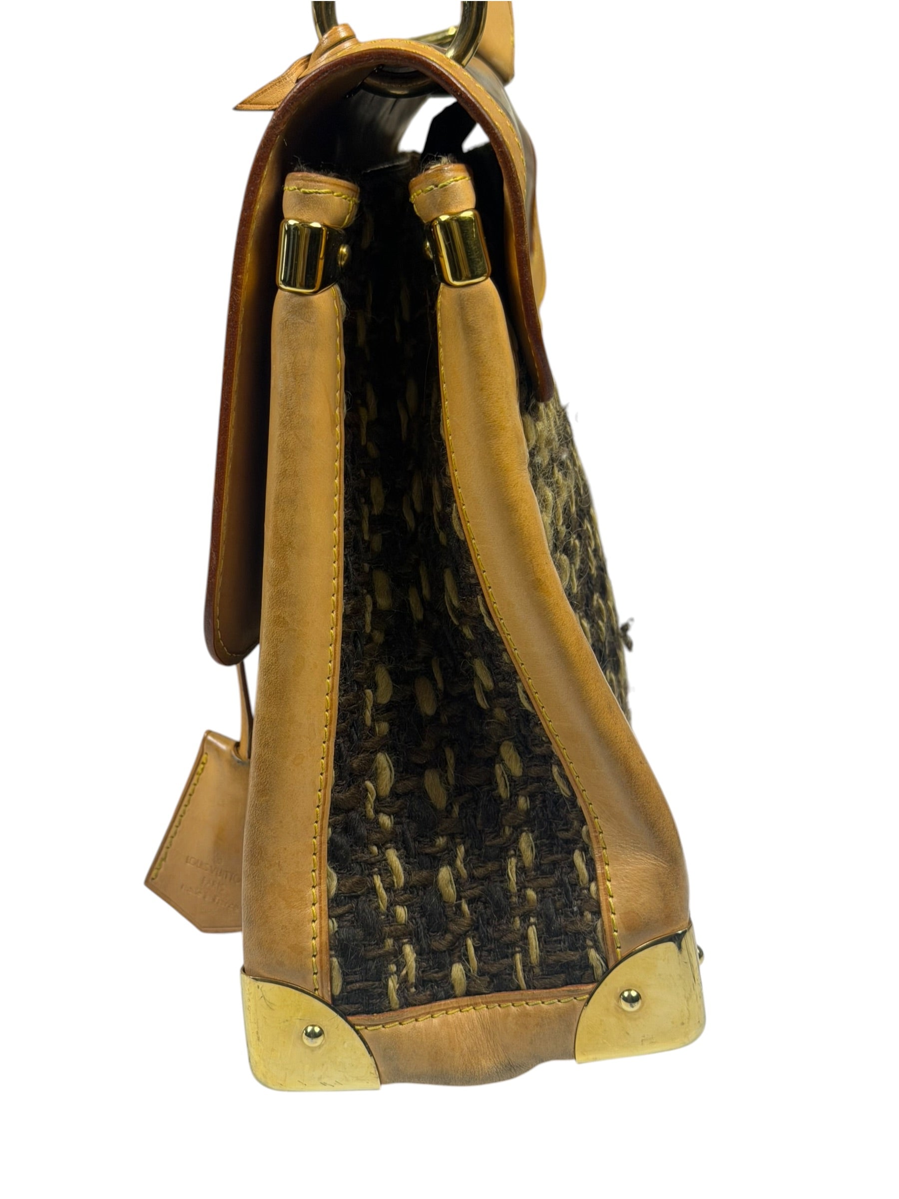 Louis Vuitton Brown Monogram Ambre Tweedy Zip GM