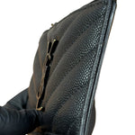 Yves Saint Laurent Black Leather Card Holder Wallet