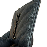 Yves Saint Laurent Black Leather Card Holder Wallet