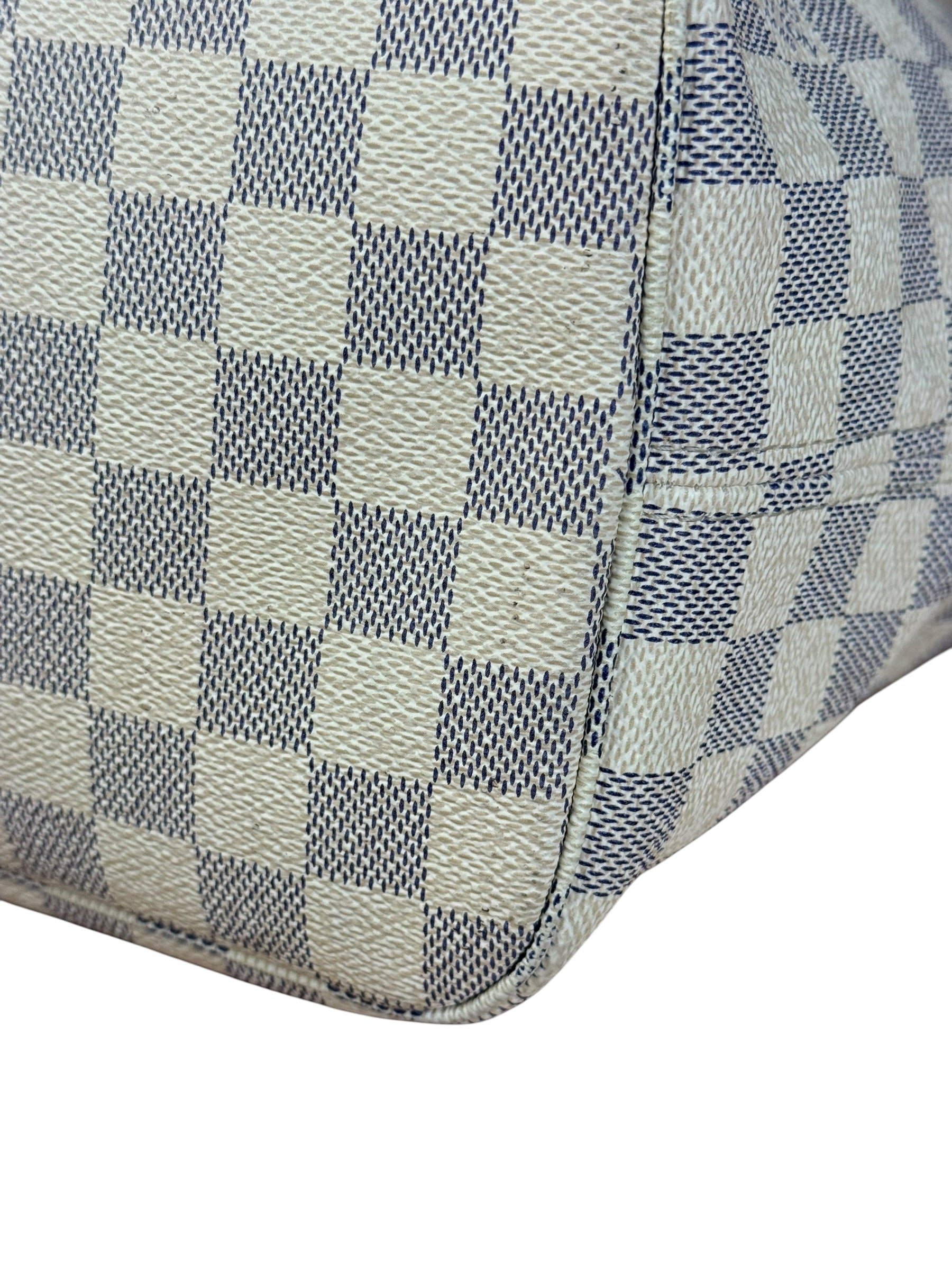 Louis Vuitton Damier Azur Neverfull MM w/ Pouch